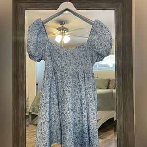 Altar’D State Blue Floral Babydoll Dress